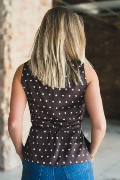Nassa Big Dot Top Dark Brown