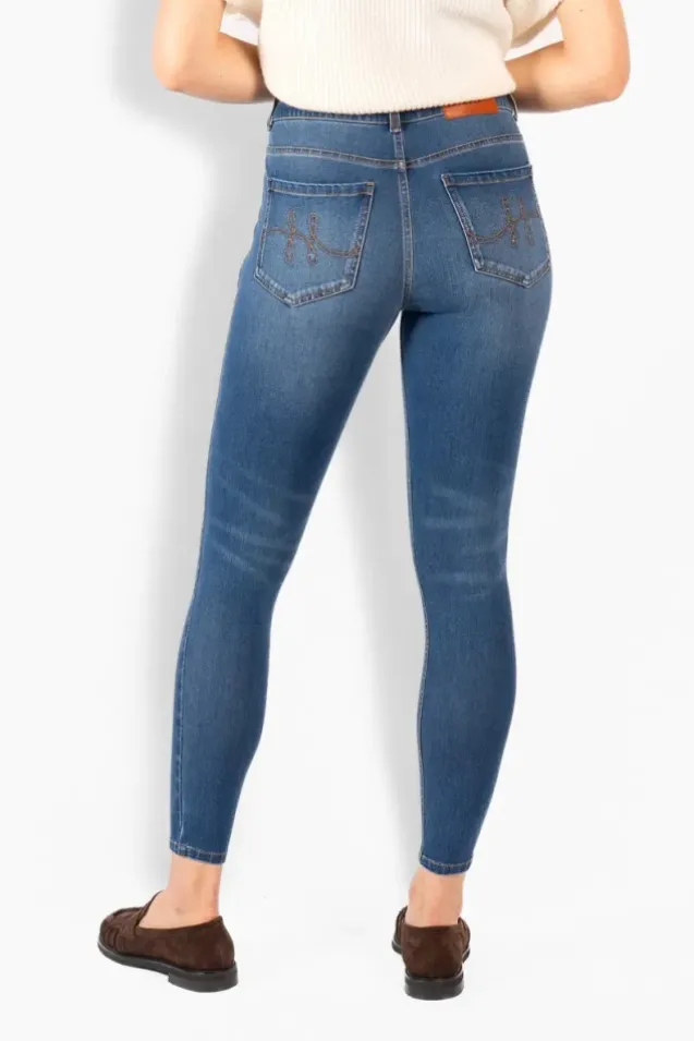 Natalie Skinny Jeans Medium Wash Blue Denim