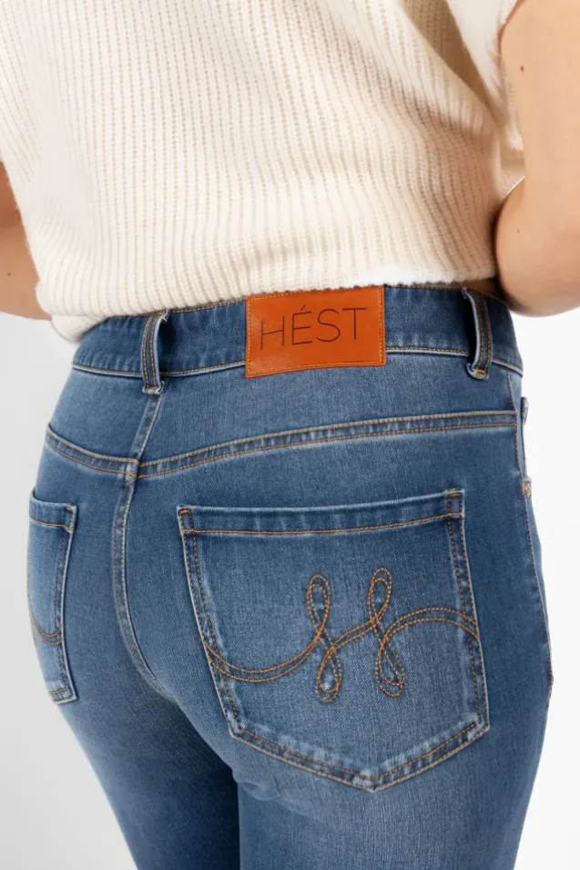 Natalie Skinny Jeans Medium Wash Blue Denim