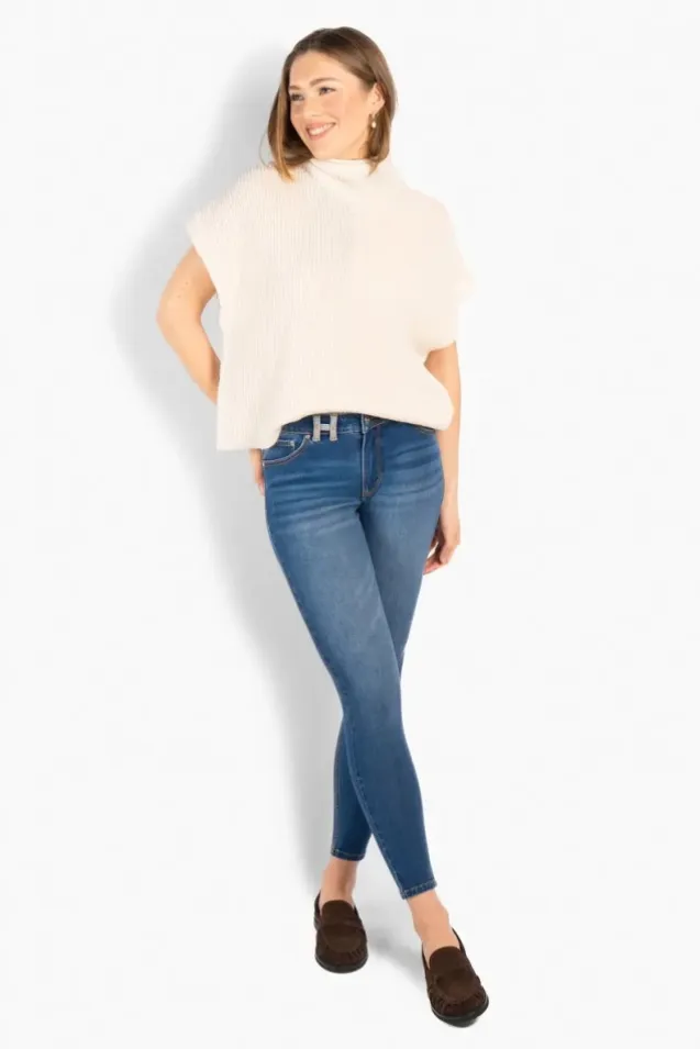 Natalie Skinny Jeans Medium Wash Blue Denim
