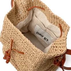 Natural Straw Bucket Starfish Beige