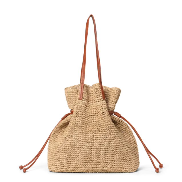 Natural Straw Shoulder Starfish Beige