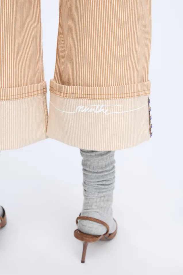 Navona Pants Stripe Camel