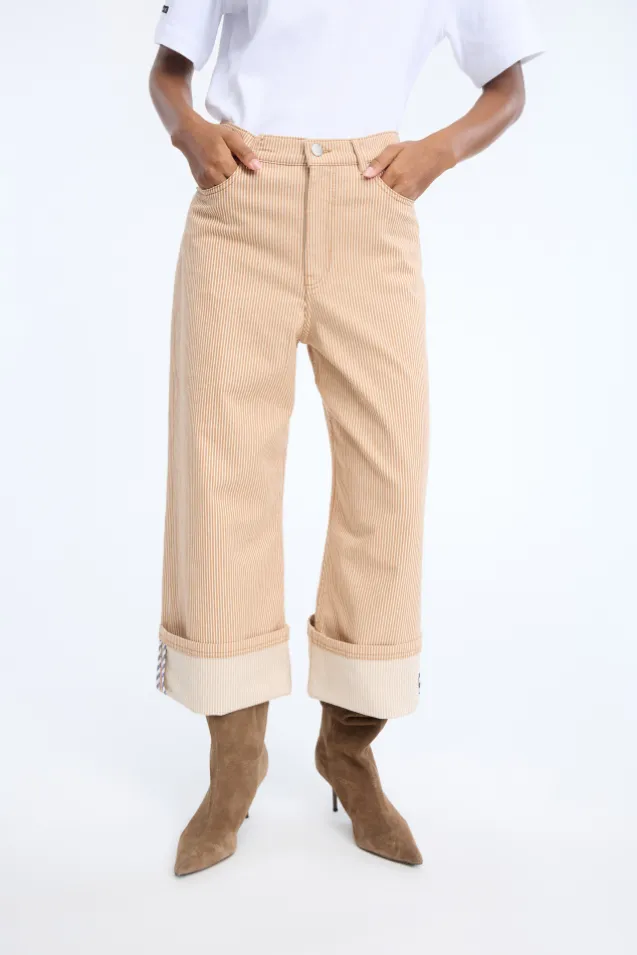 Navona Pants Stripe Camel