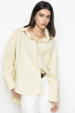 Nell Shirt Light Yellow Stripe