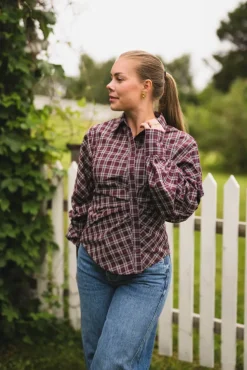 Neoella Medium Check Shirt Plum