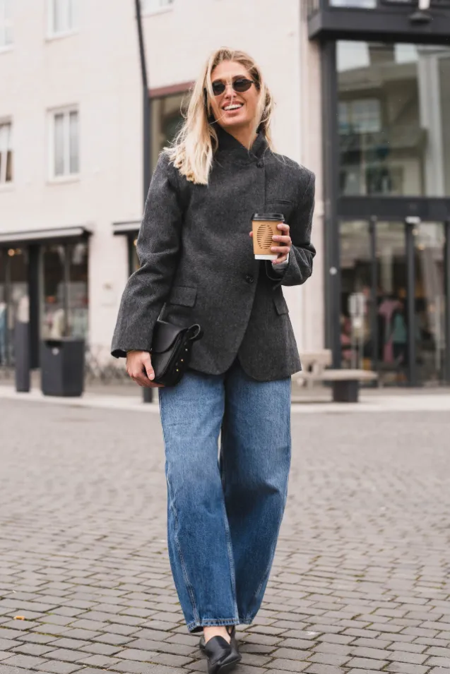 Nerine Structure Twill Blazer Antracit