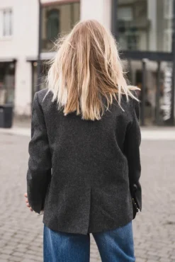 Nerine Structure Twill Blazer Antracit