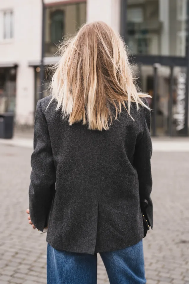 Nerine Structure Twill Blazer Antracit