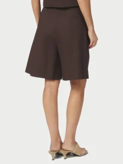 Nika Linen Shorts Dark Brown