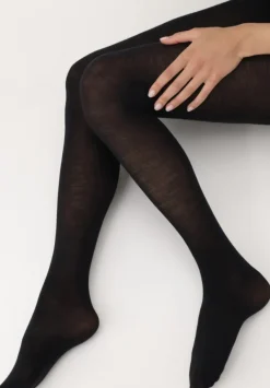 Nives Fine Wool Tights Black