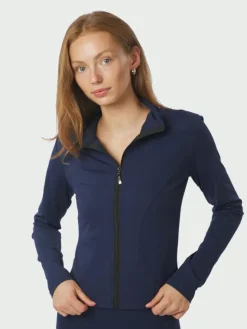 Nolana Zip Blouse Navy