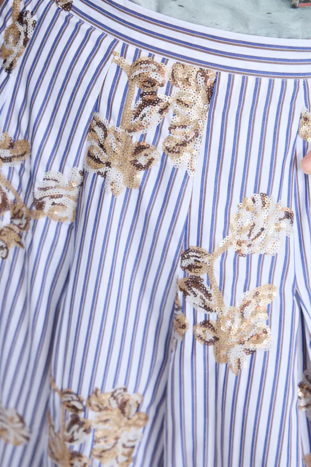 Nukkia Skirt Stripe White