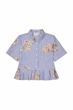 Nuriana Shirt Stripe White