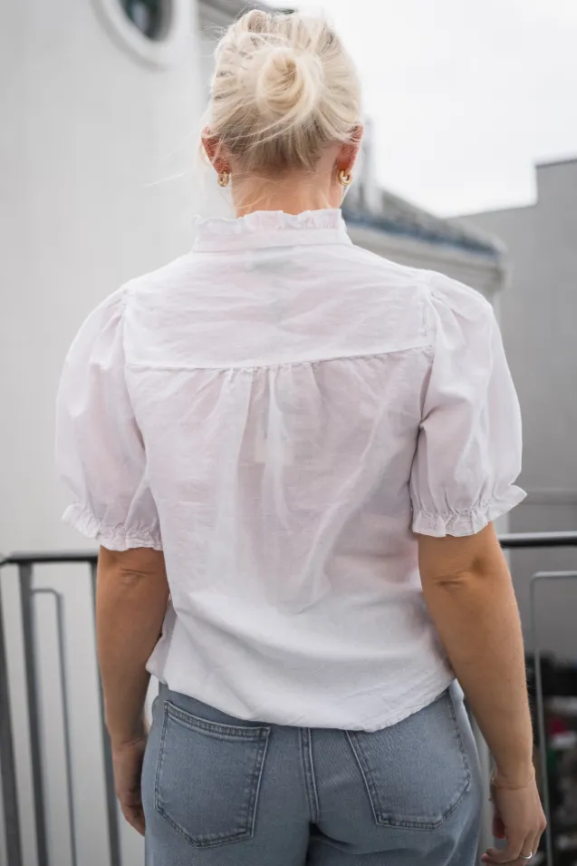 Odesa Linen Blouse White