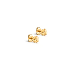 Organic Clover Mini Studs Gold