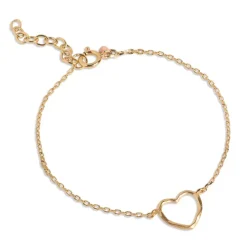 Organic Heart Bracelet Gold