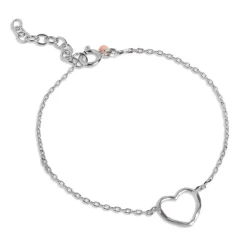 Organic Heart Bracelet Silver