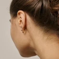 Organic Heart Small Hoops