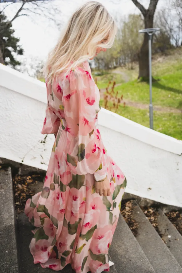 Organza Belt Dress Rosette