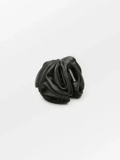 Organza Flower Hair Claw Black