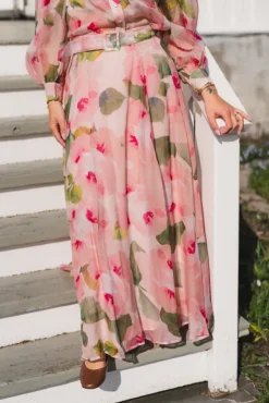 Organza Maxi Skirt Rosette