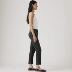 501 Original Cropped Jeans Black Distance