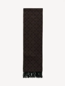Ortega Cashmere Blend Scarf Dark Chokolate