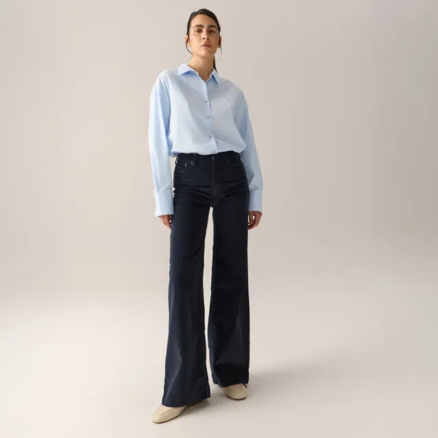 Palazzo Mistral Shiny Cord Navy