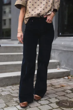 Palazzo Mistral Shiny Cord Navy