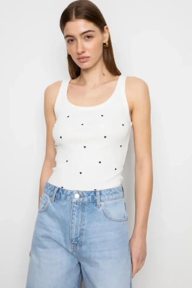 Pam Rib Singlet Navy