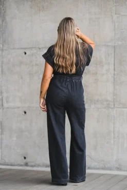 Pancy Zip Jumpsuit Black