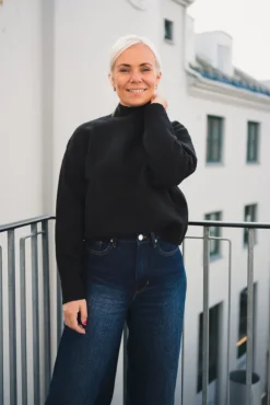 Paulina Knit Blouse Black
