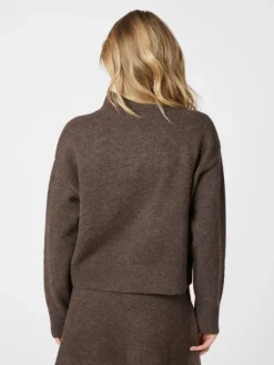 Paulina Knit Blouse Brown Melange