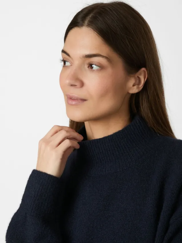 Paulina Knit Blouse Navy