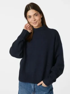 Paulina Knit Blouse Navy
