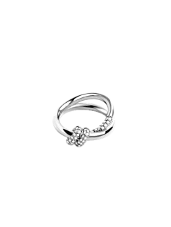 Pavé Knot Ring Silver