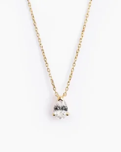 Pear Necklace Gold