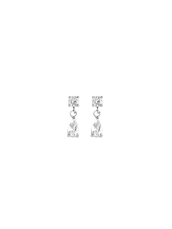 Pear Stud Silver