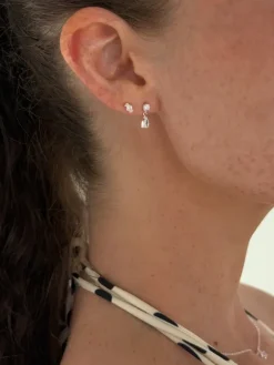 Pear Stud Silver