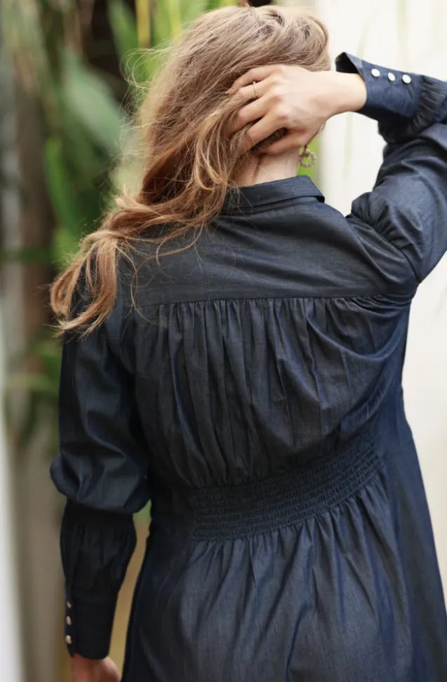 Peggy Denim Dress Dark Denim