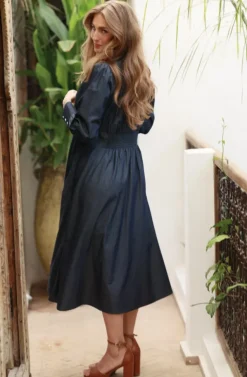 Peggy Denim Dress Dark Denim