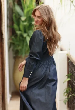 Peggy Denim Dress Dark Denim