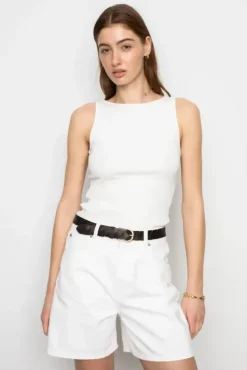 Peggy Rib Boatneck Offwhite