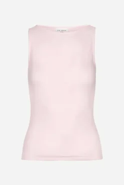 Peggy Rib Boatneck Top Light Pink