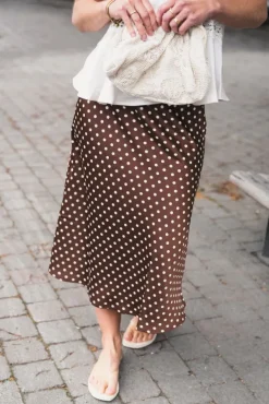 Pella HW Midi Skirt Pinecone Small Ecru Dots