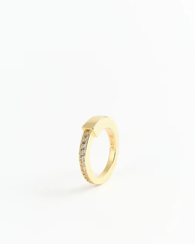 Pendome Introverso Pavé Ring Gold