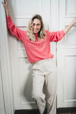 Pennie Ginia HW Pants Sand Melange