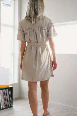 Pennie Ginia 2/4 Shirt Dress Sand