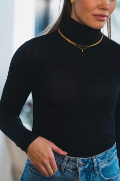 Perfect Line Cashmere Turtleneck Black